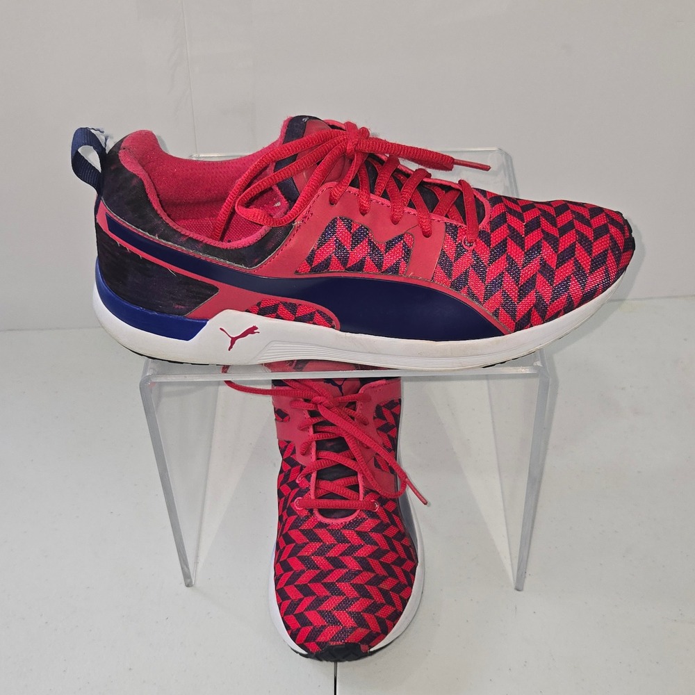 Puma Womens Pulse XT Geo Training Shoes Pink Blue Geometric 187738-02 Size 10